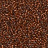 10 grs Perles verre rocailles  silver lined topaze 2mm
