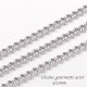 Chaine gourmette acier argent mat 4x3mm