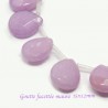 2  gouttes jade naturelle mauve facettée 15x12mm