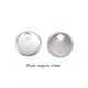 20 breloques sequin acier rond argent mat 6mm