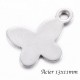 10 breloques papillon  acier inoxydable 13x11mm