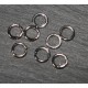 x100 anneaux couleur platine ouvert  5mm  1mm épaisseur