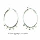 1 paire créole laiton argent plaqué 27mm