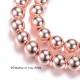 10 Perles hématite galvanoplastie or rose 8mm
