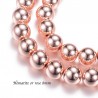 10 Perles hématite galvanoplastie or rose 8mm