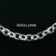 1M chaine maillon ovale argent vif 8x6x1.5mm