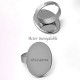 1 bague acier inoxydable 316L ovale 18x24mm