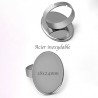 1 bague acier inoxydable 304 ovale 18x24mm