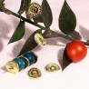 20 perles intercalaires doré chips ondulés 11x9 mm