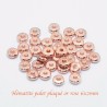 20 perles hématite galvanoplastie palet plat plaqué or rose 6x2mm