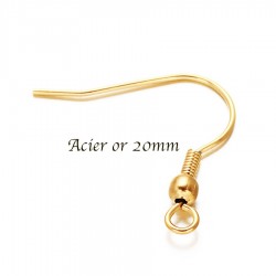 10 supports attache indienne acier or