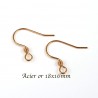 10 boucle d'oreille acier or attache indienne 18x16mm
