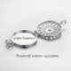 1 pendentif cage diffuseur senteur rond plat argent plaqué 35x33mm