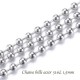 1 M chaine bille acier inoxydable 316L 1,5mm