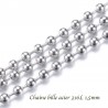1 M chaine bille acier inoxydable 316L 1,5mm