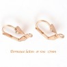 10 boucles d'oreille dormeuse laiton or rose 17x5mm