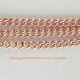 1 mètre chaine gourmette laiton or rose1,5mm