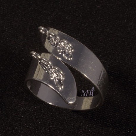 2 supports de bagues argent vif   réglable en épi 6 anneaux
