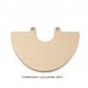 2 supports connecteur demi lune doré 45x30mm