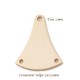 2 supports pendentif connecteur tulipe doré 29x24mm