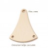 2 supports pendentif connecteur tulipe doré 29x24mm