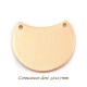 2 pendentifs connecteur croissant lune doré 32x27mm