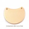 2 pendentifs connecteur croissant lune doré 32x27mm