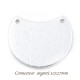 2 pendentifs connecteur argenté croissant lune 32x27mm