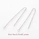 1 paire  boucle d'oreille acier chainette 90mm