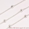 1Mètre chaine bille laiton argent vif 1,5mm