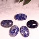 1 cabochon pierre véritable sodalite bleu/blanc  non teinté 13x18mm