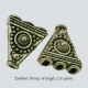 6 Perles tibétaine bronze triangle 17x14mm