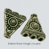 6 Perles tibétaine bronze triangle 17x14mm