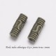 20 Perles intercalaires tube bronze 8.5x3mm