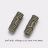 20 Perles intercalaires tube bronze 8.5x3mm
