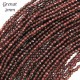 20 perles grenat rhodolite facettes naturelles  3mm
