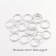 100 anneaux jonction ouvert 8mm argent vif