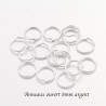50 anneaux jonction ouvert 8mm argent vif