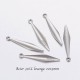 8 pendentifs sequin  acier inoxydable 316L  losange 20x3x1mm