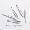 8 pendentifs sequin  acier inoxydable 316L  losange 20x3x1mm