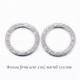 6 anneaux connecteur acier inox martelé 15x1mm