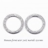 6 anneaux connecteur acier inox martelé 15x1mm