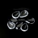 10 cabochons verre transparent goutte fond plat 18x13mm