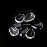 4 cabochons verre transparent goutte fond plat 18x13mm