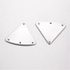 2 connecteurs triangle acier inoxydable lisse plat 30x27mm