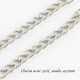 1 mètre chaine gourmette acier 316L  soudée 4x3mm