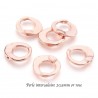 4 perles intercalaire cadre irrégulière ronde or rose 20.5mm