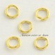 50 Anneaux acier or 4mm diametre