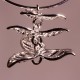 2 Connecteurs laiton plaqué argent 3 pétales fleurs 19x15mm