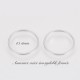10 anneaux acier inoxydable ronds fermés 15.5mm
